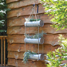 Load image into Gallery viewer, Three-Tier Galvanized Hanging Planter with Hook
