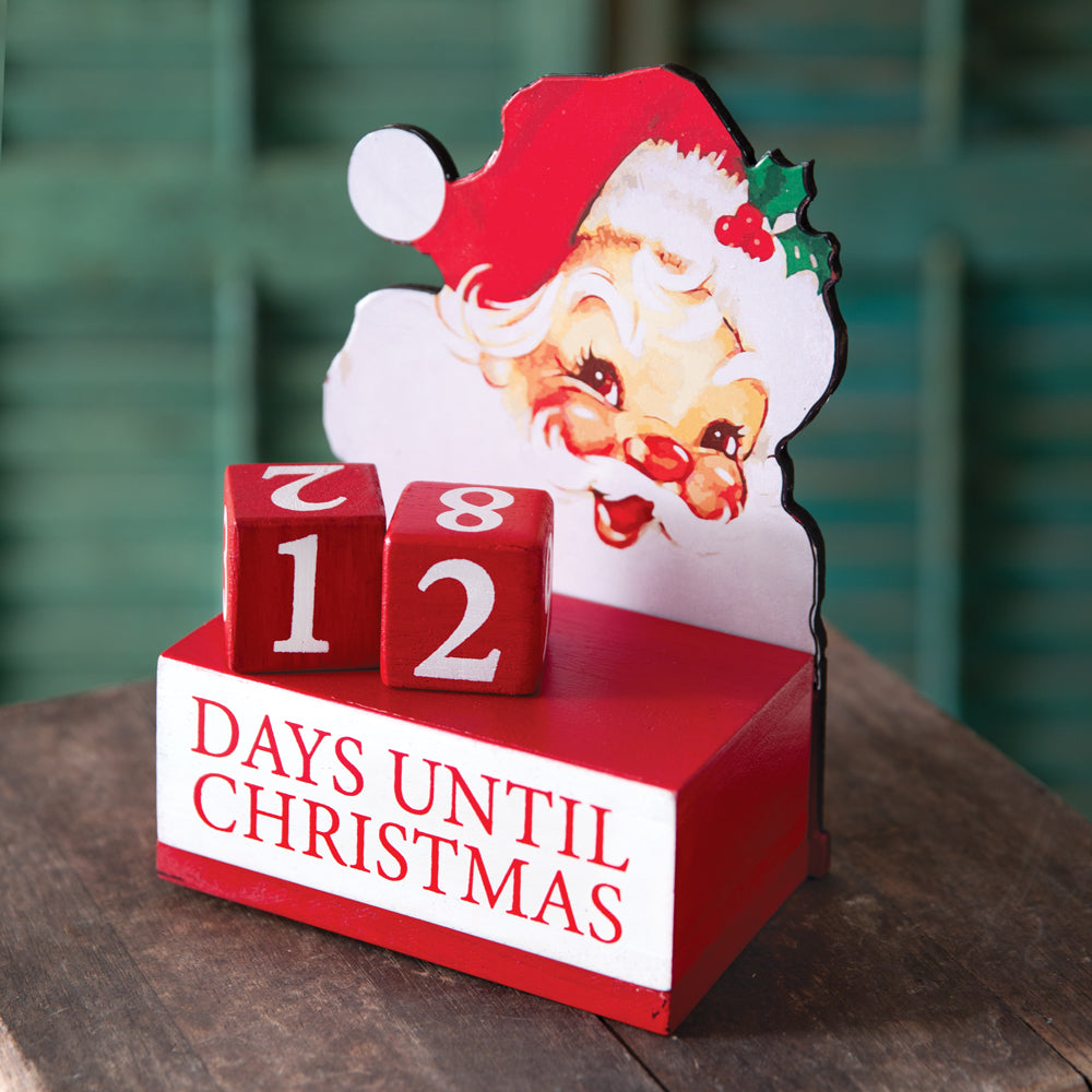 Vintage Santa Christmas Countdown Blocks