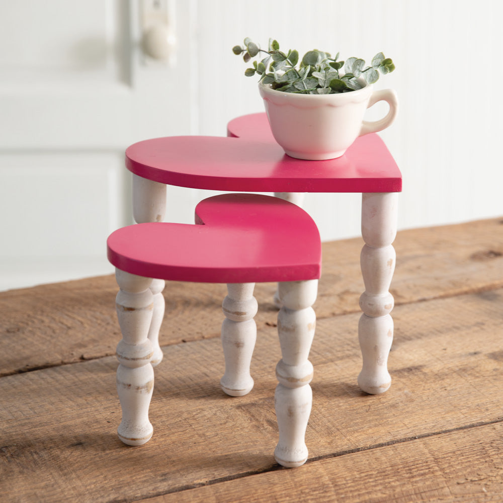 Tabletop Heart Stool Set