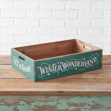 Load image into Gallery viewer, Winter Wonderland Holiday Wood Crate
