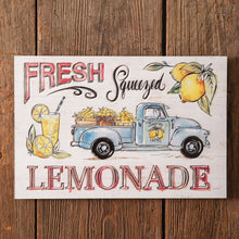 Load image into Gallery viewer, Fresh Squeezed Lemonade Wall Sign

