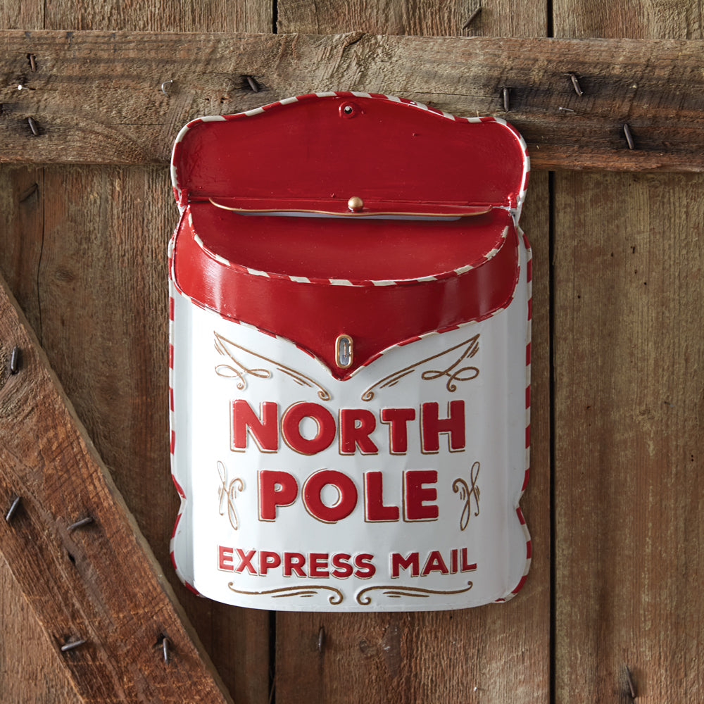North Pole Express Mail Hanging Mailbox
