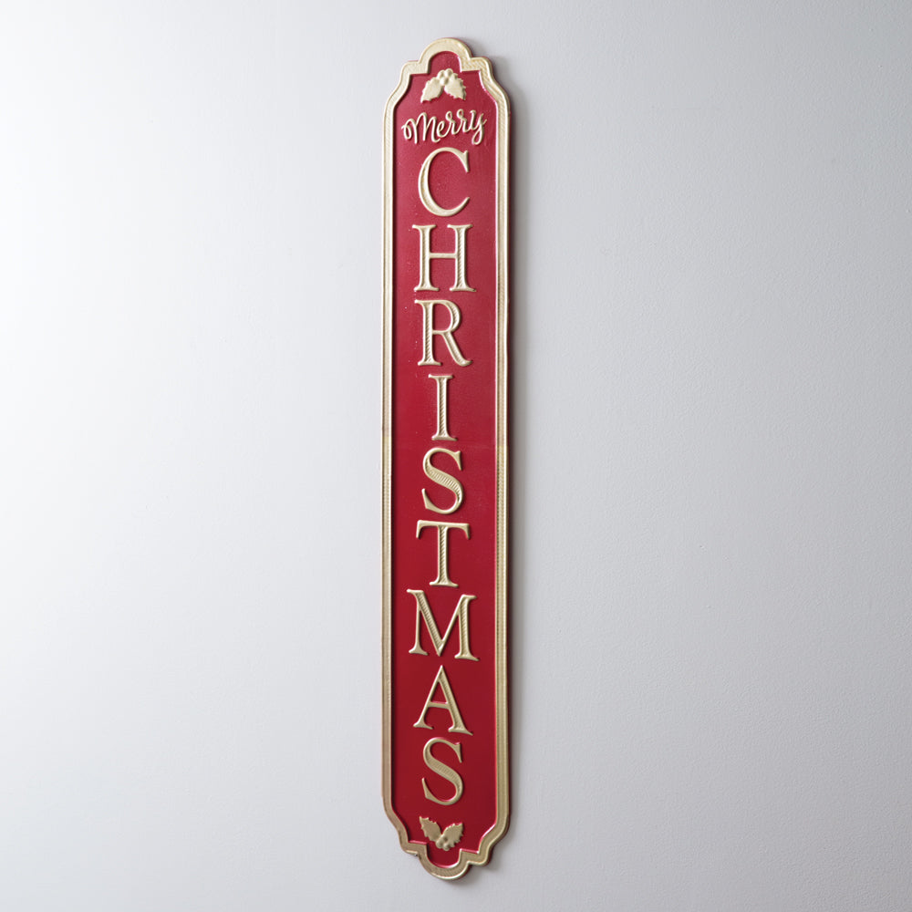 Vertical Merry Christmas Sign