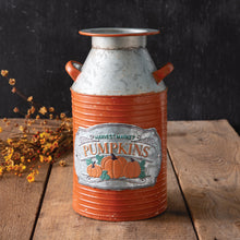 Load image into Gallery viewer, Harvest Market Pumpkins Milk Can
