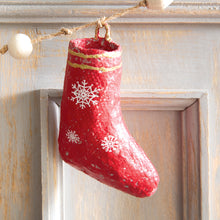 Load image into Gallery viewer, Paper Mache Stocking Garland
