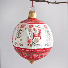 Load image into Gallery viewer, Oversized Scandinavian Paper Mache Ornament
