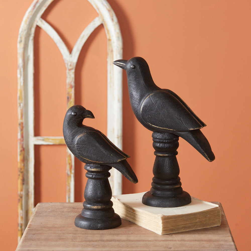 Tabletop Raven Statues