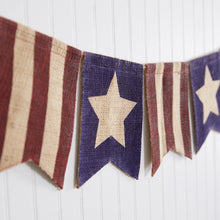 Load image into Gallery viewer, Americana Burlap Banner
