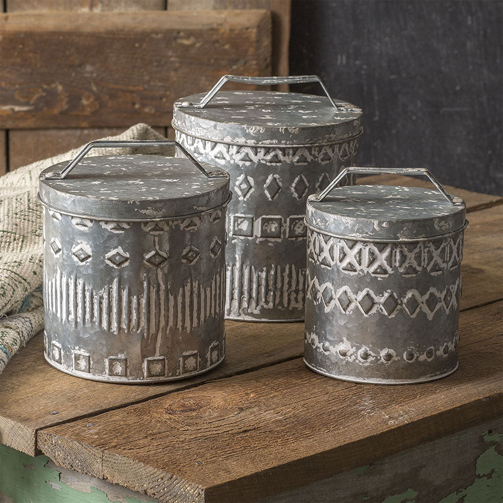 Boho Patterned Canister Set