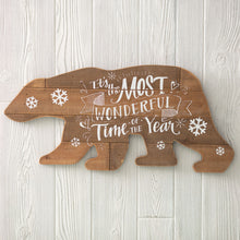 Load image into Gallery viewer, Wonderful Time Of The Year Bear Sign

