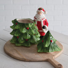 Load image into Gallery viewer, Santa and Tree Cookie Jar
