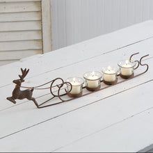 Load image into Gallery viewer, Reindeer and Sleigh Votive Candle Holder
