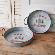 Load image into Gallery viewer, Galvanized Merry Christmas Trays
