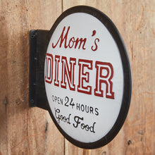 Load image into Gallery viewer, Mom&#39;s Diner Metal Wall Sign
