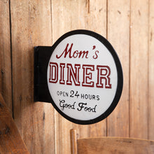 Load image into Gallery viewer, Mom&#39;s Diner Metal Wall Sign
