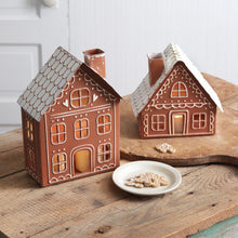 Load image into Gallery viewer, Gingerbread Manor Metal Luminary
