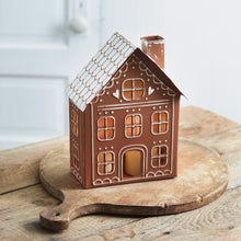 Load image into Gallery viewer, Gingerbread Manor Metal Luminary
