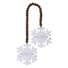 Load image into Gallery viewer, Chippy Snowflake Pair Bead Garland
