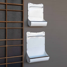 Load image into Gallery viewer, Enamel Painted Kitchen Towel Holder and Wall Bin
