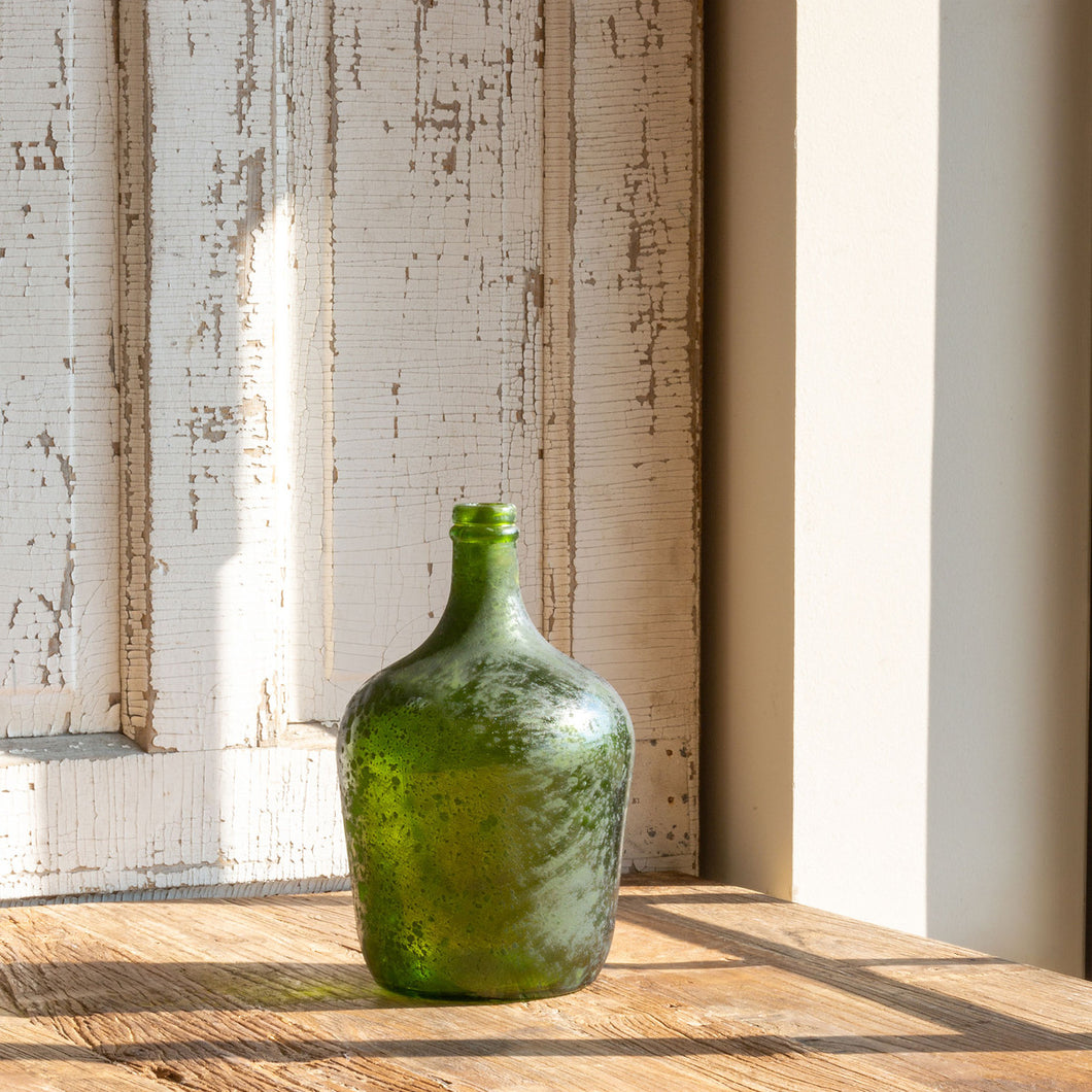 Antique Green Cellar Bottle