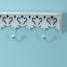 Load image into Gallery viewer, Maribelle Wood Wall Shelf With Hooks
