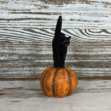 Load image into Gallery viewer, Decorative Black Cat On Pumpkin

