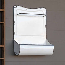Load image into Gallery viewer, Enamel Painted Kitchen Towel Holder and Wall Bin
