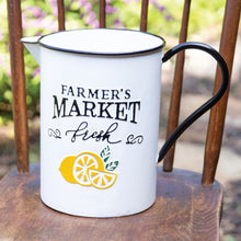 Load image into Gallery viewer, Farmer&#39;s Market Fresh Metal Pitcher
