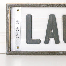 Load image into Gallery viewer, Framed Shiplap Laundry Sign
