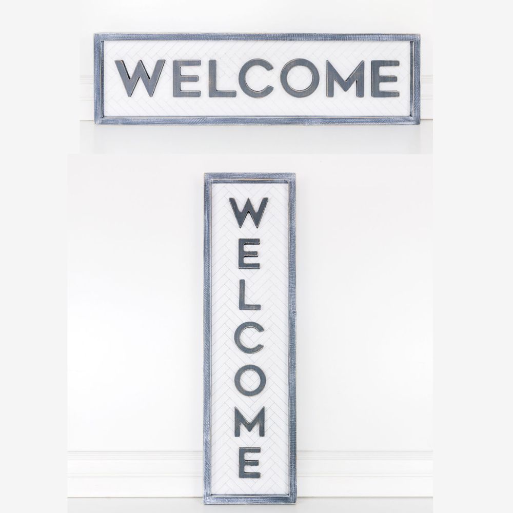 Double Sided Welcome Sign