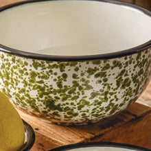 Load image into Gallery viewer, Green Speckled Bowl Set
