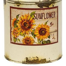 Load image into Gallery viewer, Cream Sunflower Milk Can

