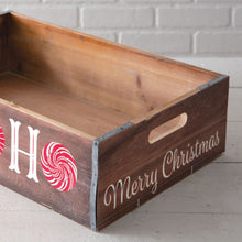 Load image into Gallery viewer, Ho Ho Ho Holiday Wood Crate
