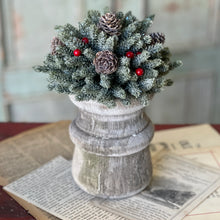 Load image into Gallery viewer, Icy Mini Pine w/ Berry Half Sphere
