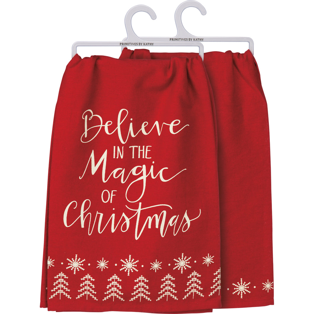 Believe In The Magic Of Christmas Kitchen Towel