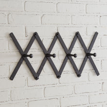 Load image into Gallery viewer, Large Black Accordion Coat Rack
