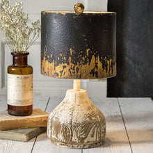 Load image into Gallery viewer, Wooden Base Table Lamp With Metal Shade
