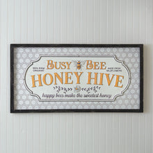 Load image into Gallery viewer, Busy Bee Honey Hive Wall Sign
