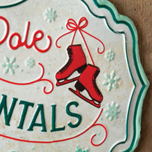 Load image into Gallery viewer, North Pole Skate Rentals Metal Wall Sign
