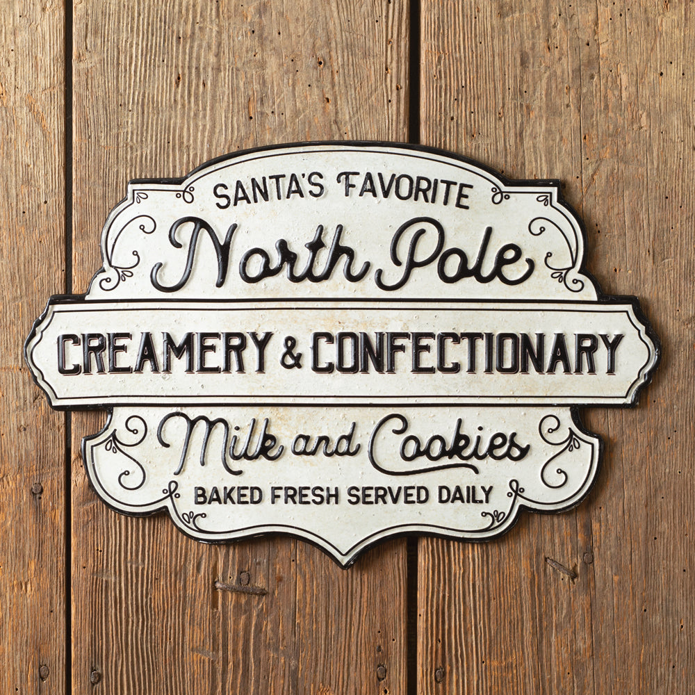 North Pole Creamery & Confectionary Sign