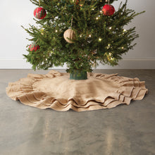 Load image into Gallery viewer, Ruffled Burlap Christmas Tree Skirt
