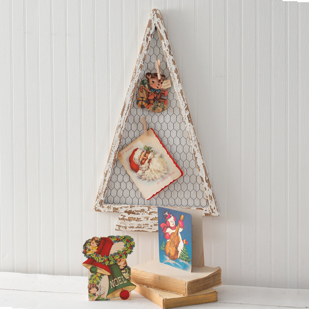 Hanging Christmas Tree Card Holder