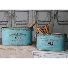 Load image into Gallery viewer, Oblong Galvanized Bucket Set
