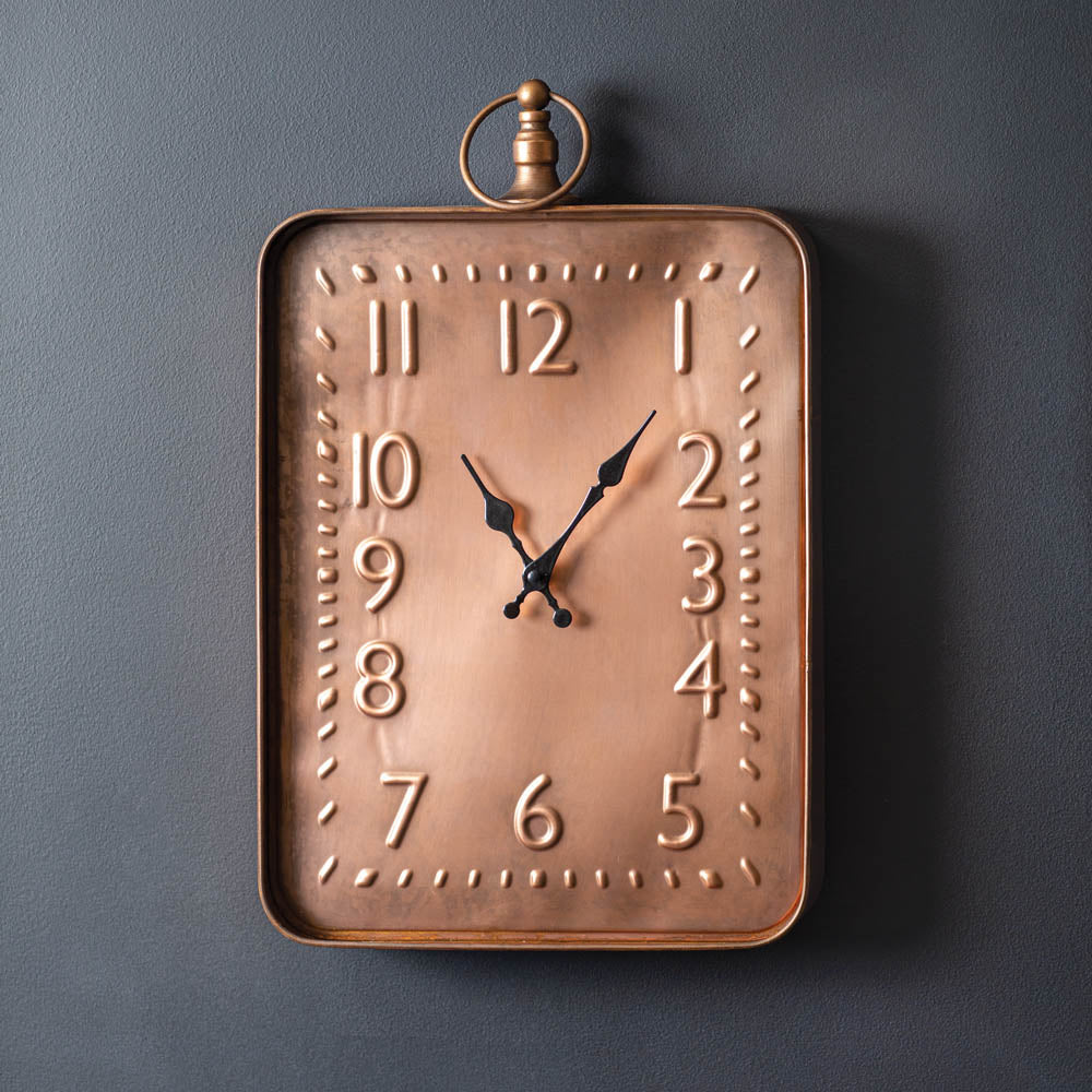 Copper Finish Wall Clock