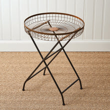 Load image into Gallery viewer, Copper Finish Open Basket Side Table
