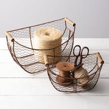 Load image into Gallery viewer, Copper Finish Scoop Basket Set
