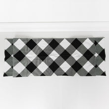 Load image into Gallery viewer, Double Sided Check &amp; Stripe Table Runner
