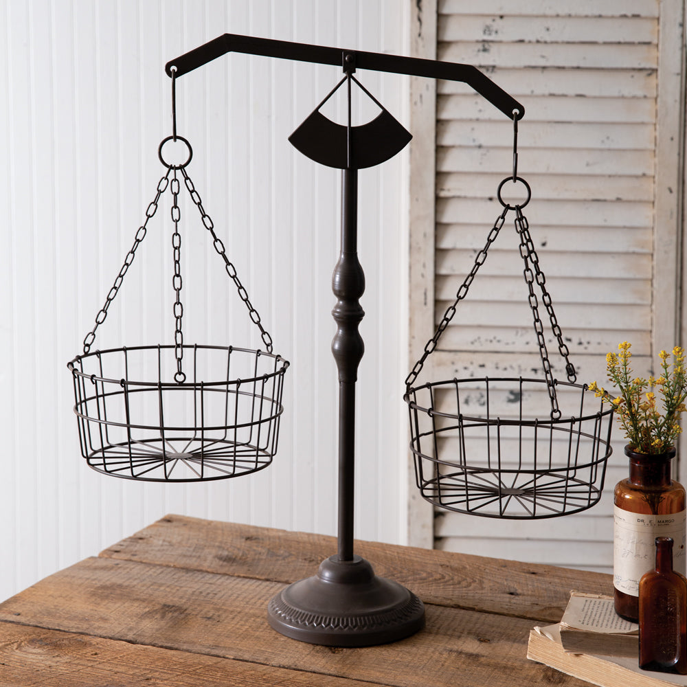 Tabletop Balance Scale with Baskets