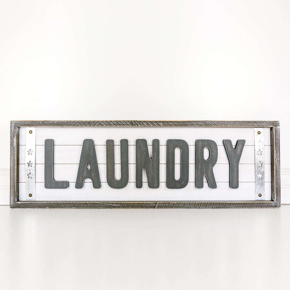 Framed Shiplap Laundry Sign