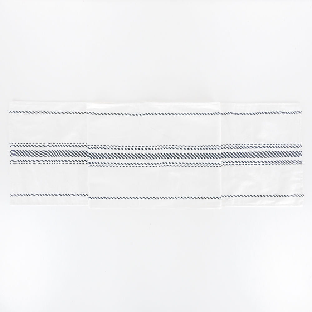 Linen Reversible Striped Table Runner